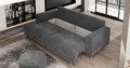 Canapea extensibila 4 locuri ELTAP, SO-ELI-06LE, Elise, 250x95x90 cm, lemn/poliester, gri inchis