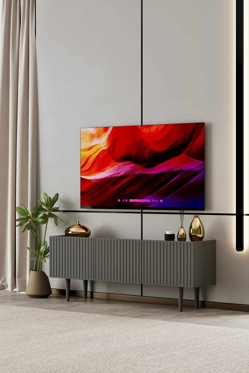 Comoda TV, Hanah Home, Capella 120, 120x50x29 cm, MDF, Gri - view 2