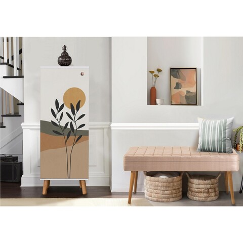 Set de mobilier pentru hol, Hanah Home, Vegas White, Alb / Piatra