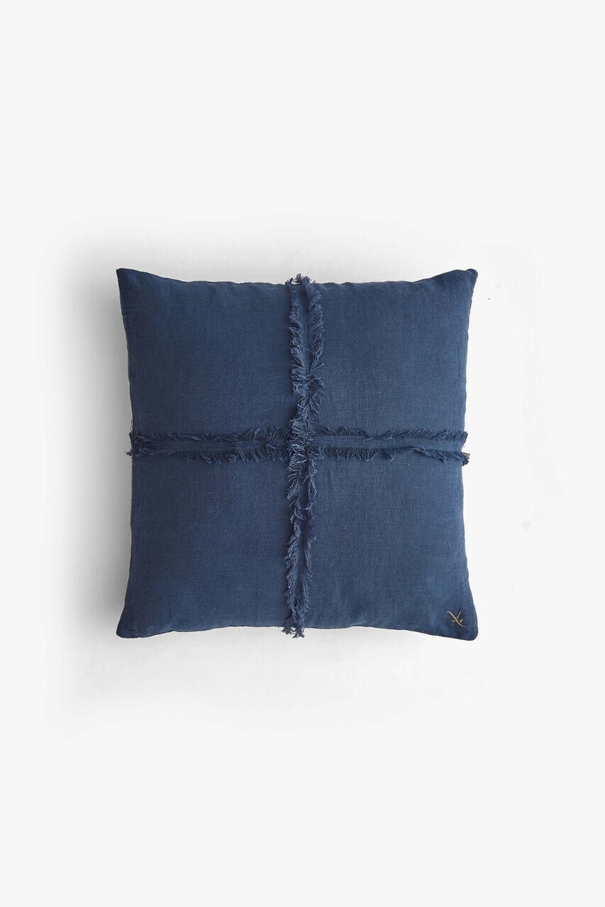 Husa de perna, April, 45x45 cm, FIBRE NATURALE, Denim — imaginea 3