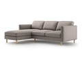 Coltar stanga 3 locuri, Eden, Micadoni, 250x150x90 cm, catifea, gri beton