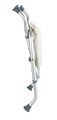 Scaunel pentru baie Secura, Wenko, 53.5x40-46.5x44.5-48 cm, aluminiu/plastic/cauciuc, alb/gri