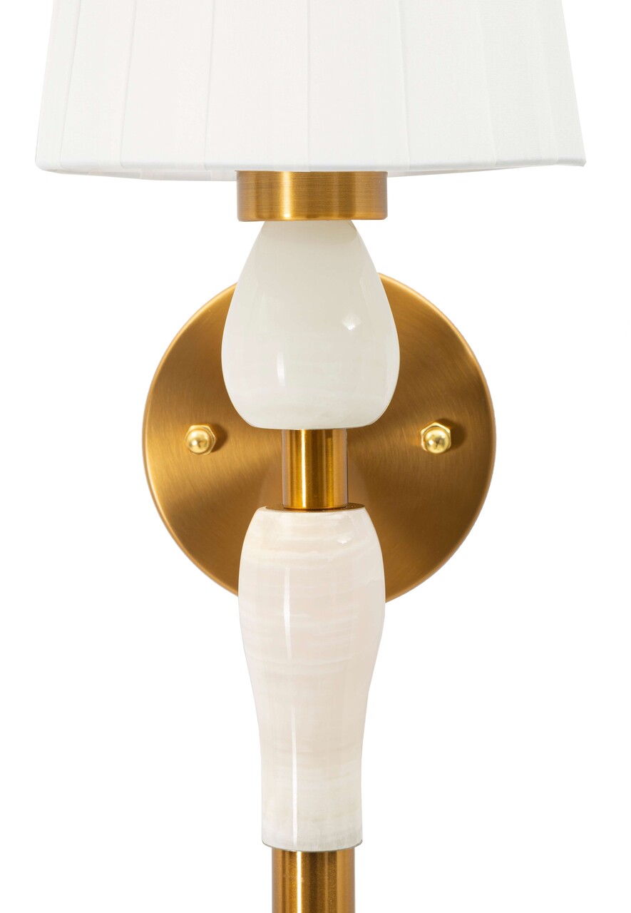 Aplica de perete Budapest, Mauro Ferretti, 1 x E14, 20W, 16x20x46 cm, fier, auriu/alb