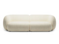 Canapea modulara 4 locuri, Kate, Micadoni, 243x99x76 cm, tesatura structurata, bej deschis