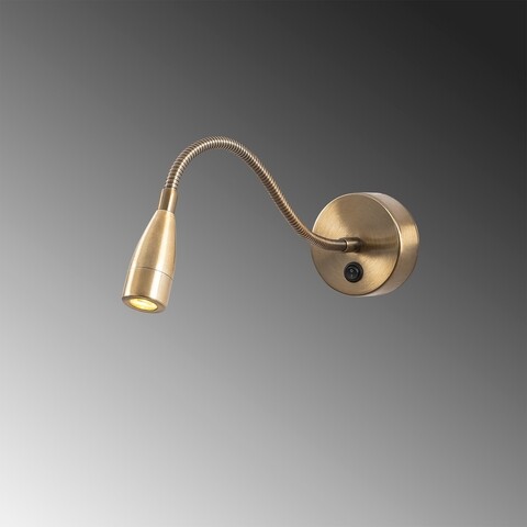 Aplica de perete, reading - 3247, tatum, 8 x 38 x 15 cm, led, 1w, aramiu antic