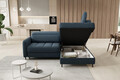 Coltar extensibil dreapta 3 locuri ELTAP, RT-40MAN, Barea, 208x160x100 cm, lemn/poliester, albastru inchis