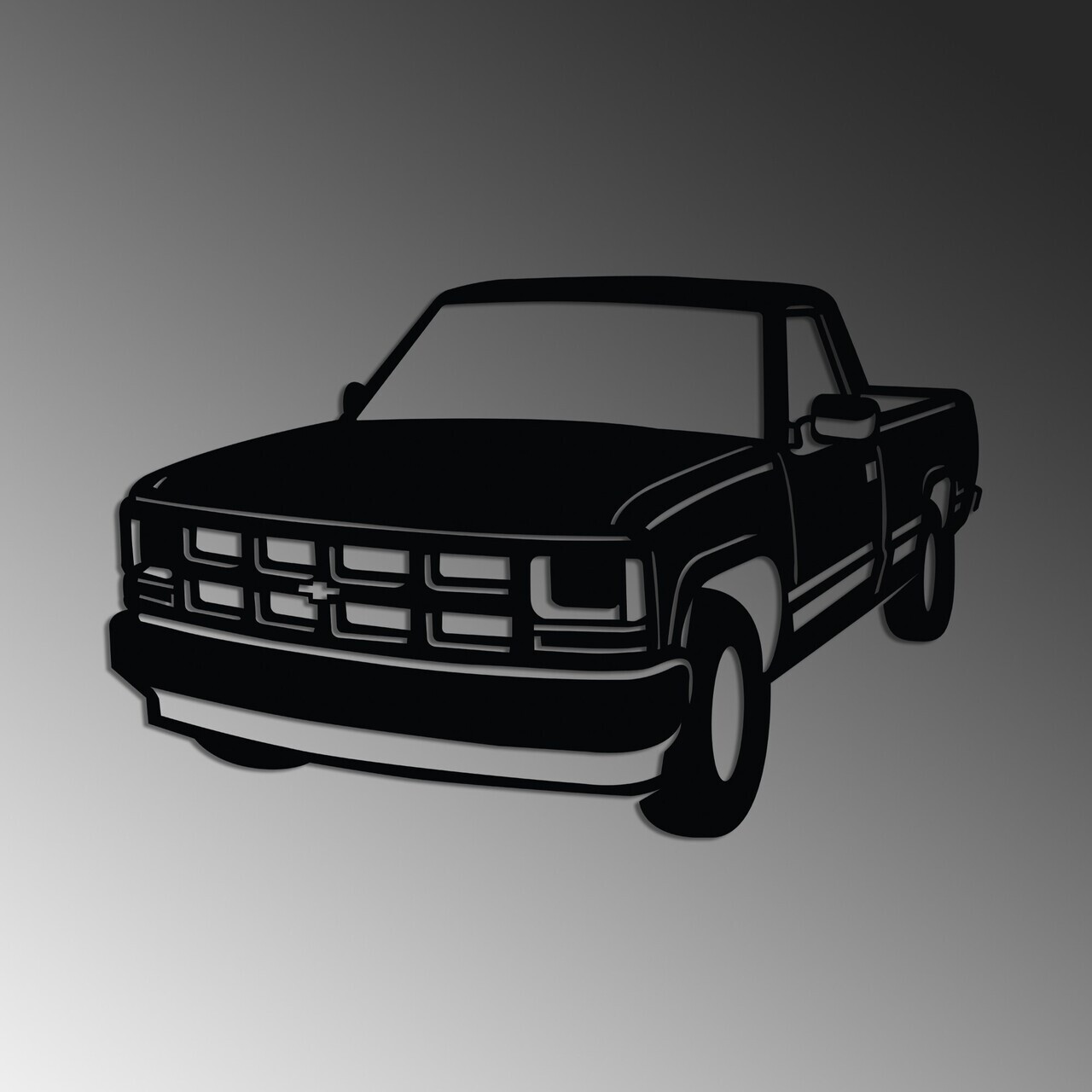 Decoratiune de perete, Chevrolet C-K (1994, Dimensiune: 60 x 39 cm , Negru — imaginea 4