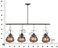 Lustra Cups, Mauro Ferretti, 4 x E27, 20W, 96.5x16.5x84.5 cm, metal