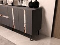 Consola, Olivia, Vania, 150x40x79 cm, PAL , Antracit / Argintiu