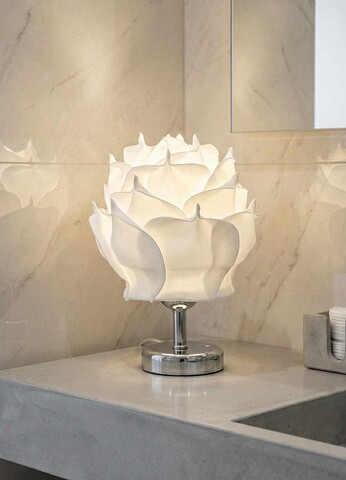 Lampa de masa, L'essentiel Maison, 627GNT1023, Alb / Argintiu