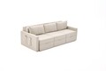 Canapea extensibila cu 3 locuri, Balcab Home, 825BLC4324, Cadru: 100% LEMN DE BRAD, Crem