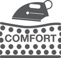Patura pentru calcat Air Comfort, Wenko, 130x65 cm, bumbac, albastru/alb