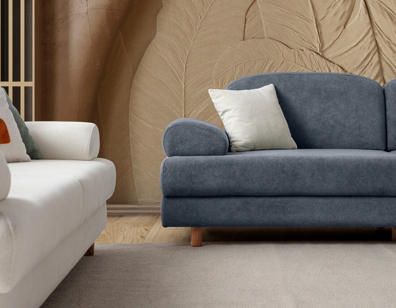 Canapea extensibila 3 locuri, Atelier del Sofa, 752EST1167, Albastru — imaginea 9