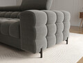 Coltar extensibil dreapta 3 locuri ELTAP, LT-06SO, Felro, 285x181x93 cm, lemn/poliester, gri inchis