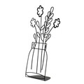 Decoratiune, Flowerpot, 30x53 cm, Metal, Negru