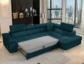 Coltar extensibil dreapta 4 locuri ELTAP, ERI-10, Eridano, 275x202x88 cm, lemn/poliester, albastru
