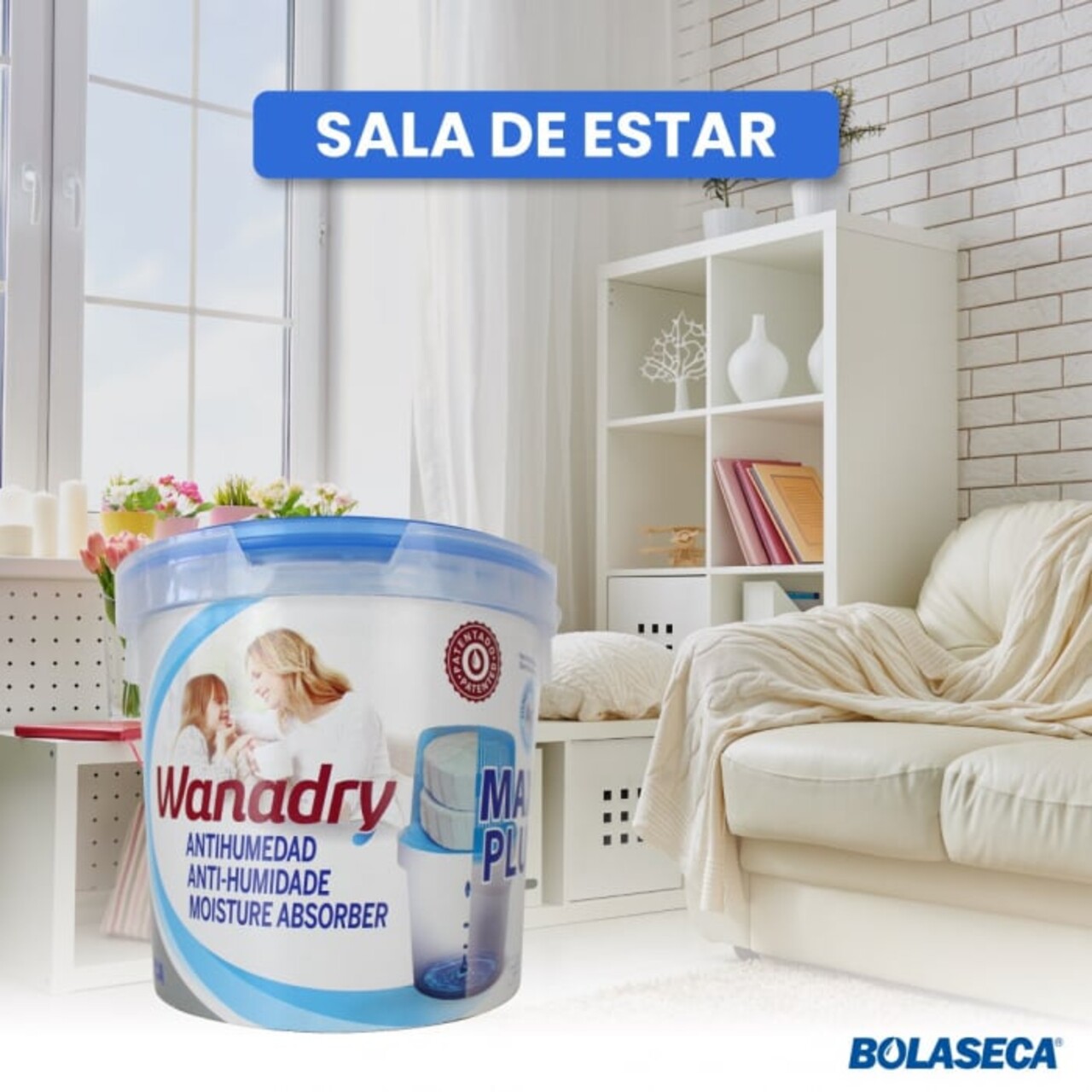 Absorbant de umiditate cu rezerve parfumate 2x500g, Maxi Plus, Wanadry - imagine 6