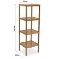 Organizator baie cu 4 rafturi Barron, Versa, 34 x 33 x 110 cm, bambus