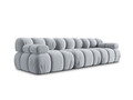 Canapea modulara 3 locuri, Bellis-51, Micadoni Home, 282x94x70 cm, catifea, albastru deschis