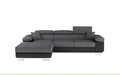 Coltar extensibil stanga 4 locuri ELTAP, Armd-20, Armando, 289x203x85 cm, lemn/poliester, gri deschis/negru