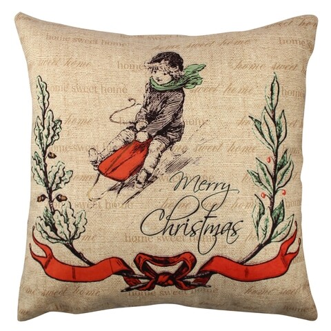 Perna decorativa child w sled, gravel, 43x43 cm, policoton, multicolor