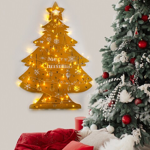 Decoratiune de luminoasa XMASGOLD-031, Tanelorn, 70×100 cm, metal, auriu Decoratiuni si ornamente
