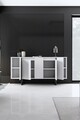 Consola, Bexley, Luxe, 160x35x80 cm, PAL, Alb/Negru