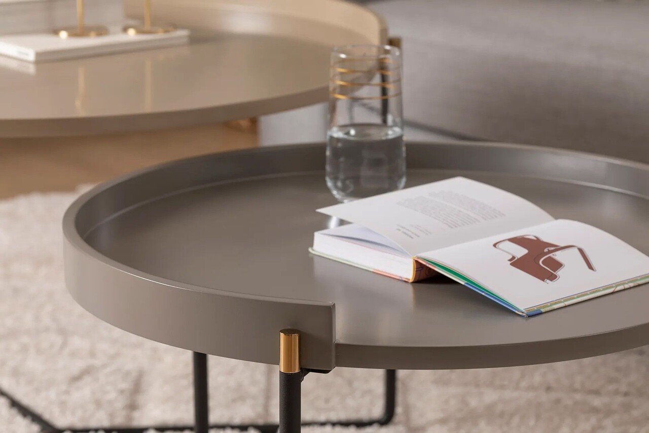 Set masute 2 piese, Hanah Home, Mandy, Bej - imagine 9