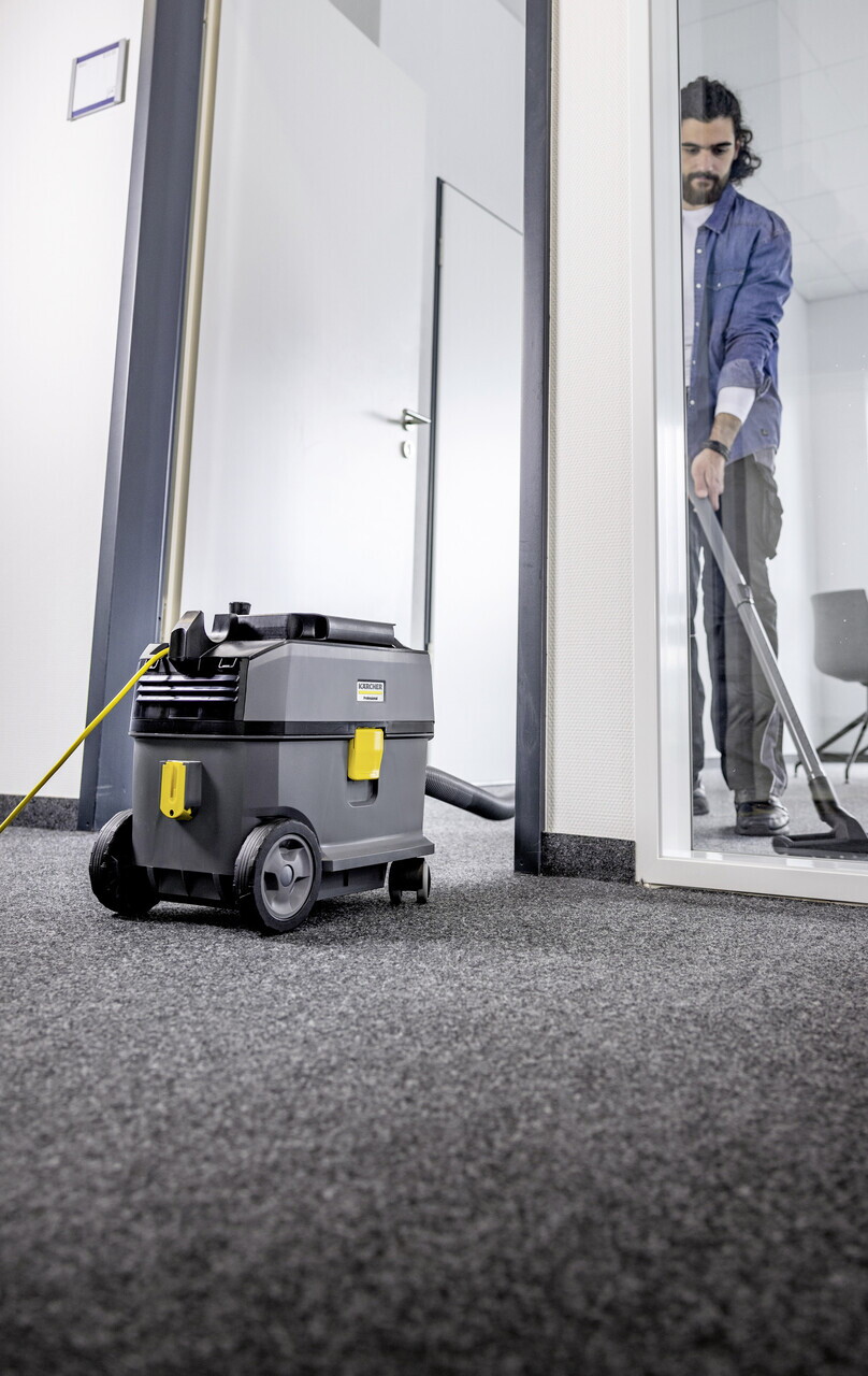 Aspirator profesional uscat T 10/1 Adv, Karcher, gri — imaginea 3