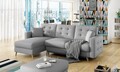 Coltar extensibil reversibil 3 locuri ELTAP, AsgL-04, Asgard, 248x162x93 cm, lemn/poliester, gri