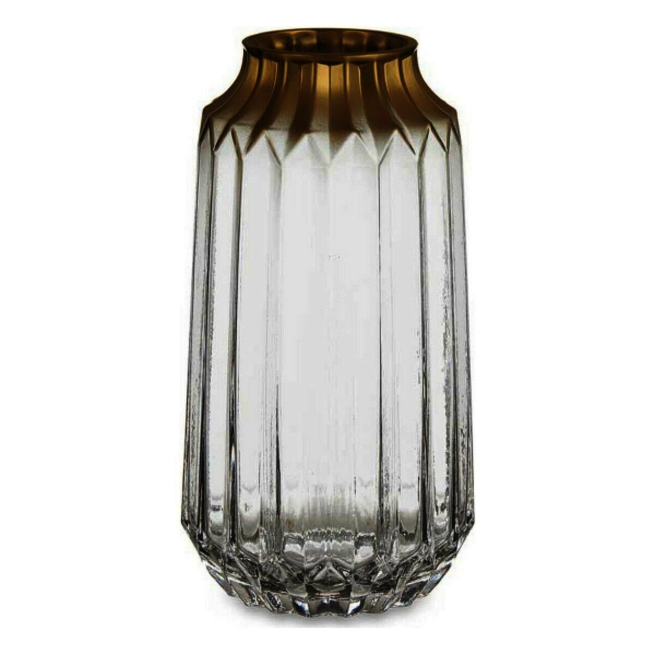 Vaza Gracie, Gift Decor, Ø13 x 23.5 cm, sticla, auriu/transparent