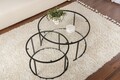 Set masuta de cafea, Nordure, Aurum, Negru/Transparent