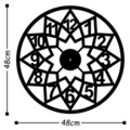 Ceas de perete, Metal Wall Clock 20, Metal, Dimensiune: 48 x 48 cm, Negru