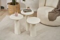 Set masute 2 piese, Rotexa, Lilyum (57 + 52 + 47), MDF , Alb