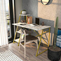 Birou, Retricy, Admira, 120x60x120 cm, PAL, Alb/Auriu