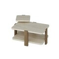 Masuta de cafea, Hanah Home, Via, 40.9x45.4x40.6 cm, Travertin / Luminos