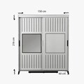 Dulap pentru haine, Comforty, Pasific Home Fuga, 150x216x60 cm, Alb