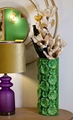 Vaza decorativa Drop, Mauro Ferretti, 18x17.5x46 cm, fier, verde