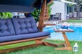Balansoar de gradina 3 locuri, Swingo, Viva 2400, 237x100x175 cm, Cadru: 100% MID, Antracit