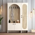 Cuier de perete, Hanah Home, Palermo Kl, 135x200.6x37 cm, PAL, Cream / Travertine