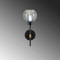 Aplica de perete, Tatum, 584TTM1915, Metal, Negru / Fume