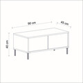 Masuta de cafea, Inarch, Imaj, Travertin / Auriu