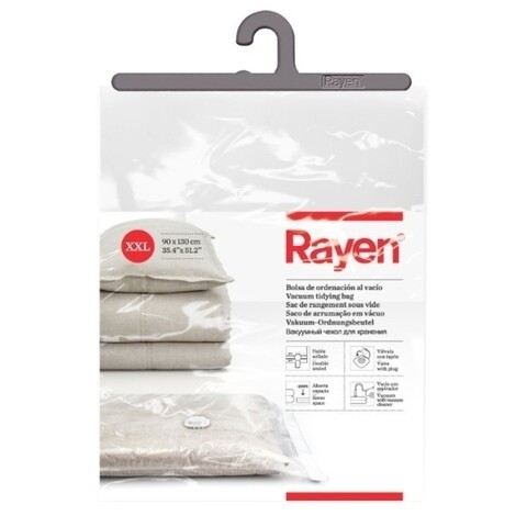Sac pentru vidat XXL, Rayen, 90 x 130 cm, polietilena, transparent