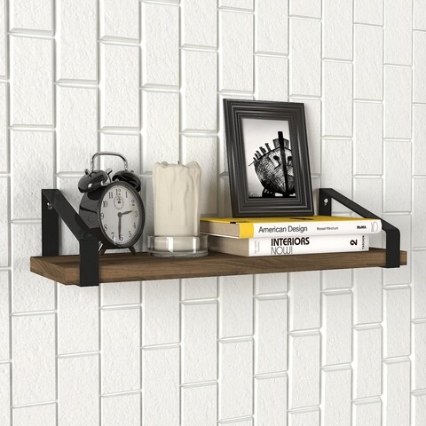 Raft pentru perete artigo, tera home, 45x15x10 cm, aluna/negru