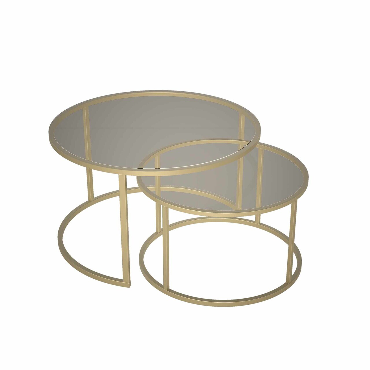 Set masute de cafea, Hanah Home, Milas, Auriu — imaginea 2