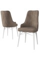 Set scaune 2 piese, Charlotte, Neta, Cappuccino / Alb