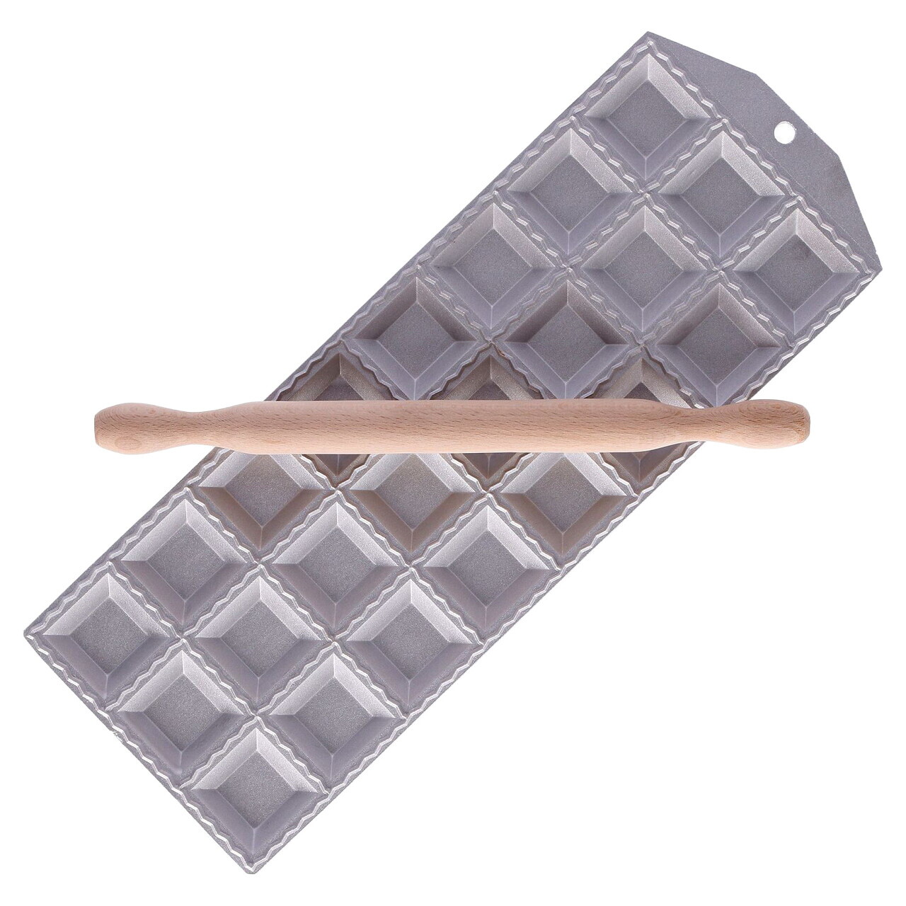 Forma 24 ravioli, cu facalet, 47 x 47 mm - Zokura - view 2