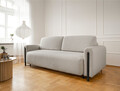 Canapea extensibila 3 locuri, ELTAP, SO-ARC-BL-03JAF, Arcadova, 244x97x97 cm, lemn/poliester, gri/negru