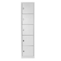Dulap de depozitare cu incuietoare, Shelvoria, Js1016, 41x170x40 cm, Otel, Gri deschis