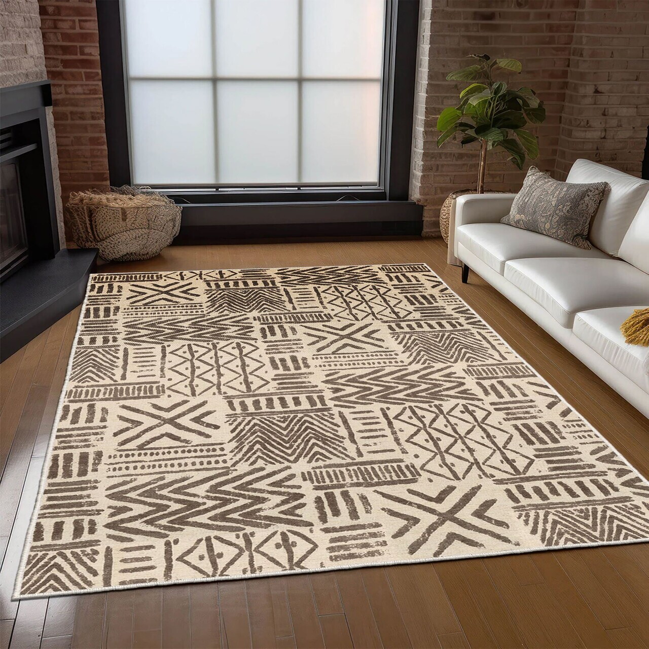 Covor, Infkece09, 160x230 cm, Maro — imaginea 3